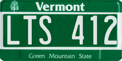 VT license plate LTS412