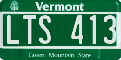 VT license plate LTS413