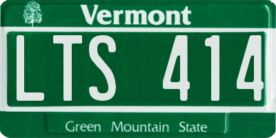 VT license plate LTS414