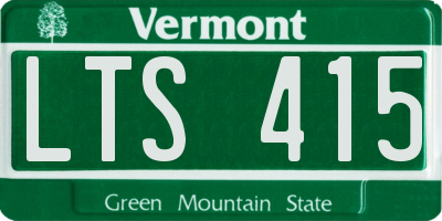 VT license plate LTS415