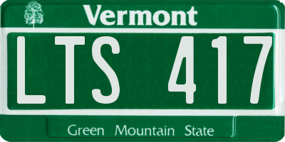 VT license plate LTS417