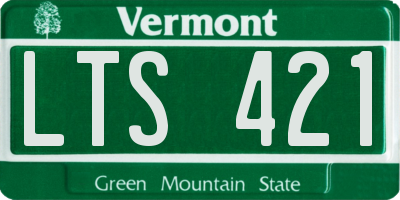 VT license plate LTS421