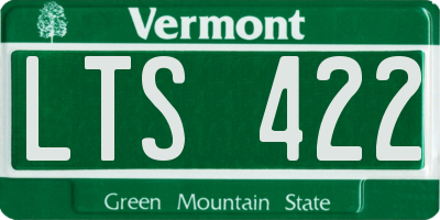 VT license plate LTS422