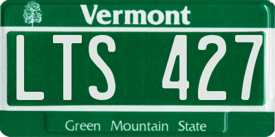 VT license plate LTS427