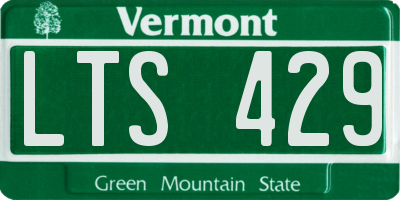 VT license plate LTS429