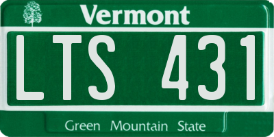 VT license plate LTS431