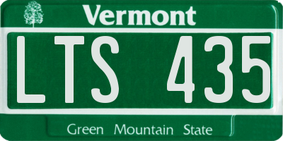 VT license plate LTS435