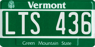 VT license plate LTS436