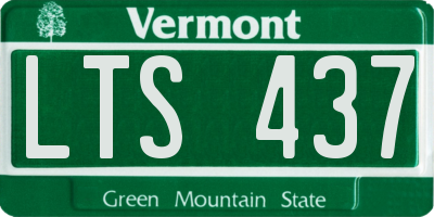VT license plate LTS437