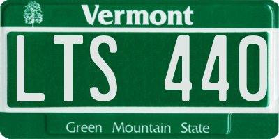 VT license plate LTS440