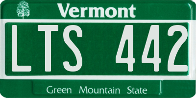 VT license plate LTS442