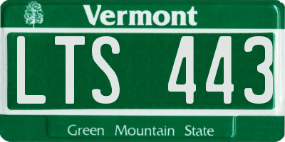 VT license plate LTS443