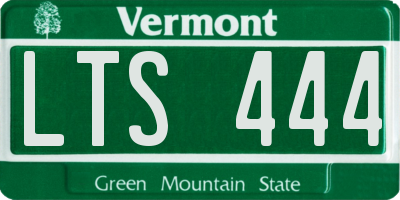 VT license plate LTS444