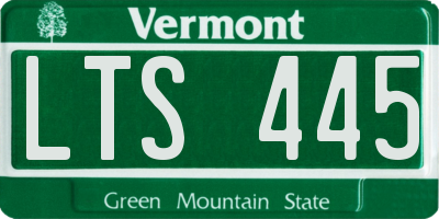 VT license plate LTS445