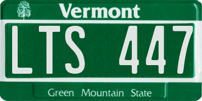 VT license plate LTS447
