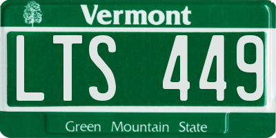VT license plate LTS449