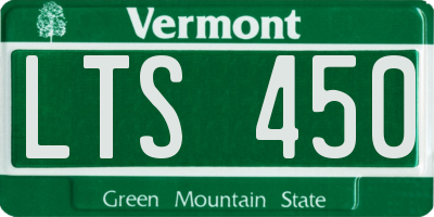 VT license plate LTS450
