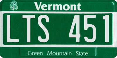 VT license plate LTS451
