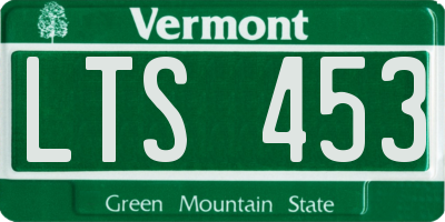 VT license plate LTS453