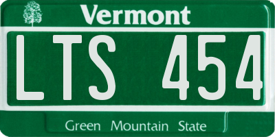 VT license plate LTS454