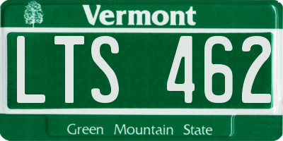 VT license plate LTS462