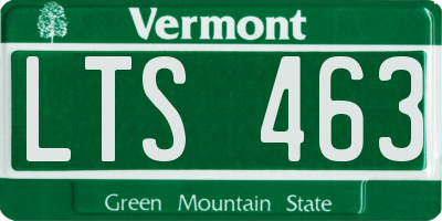 VT license plate LTS463
