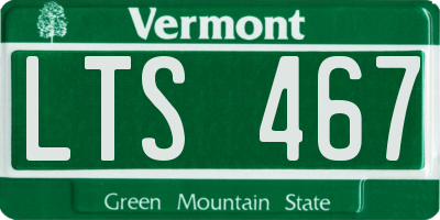 VT license plate LTS467