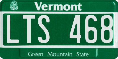 VT license plate LTS468