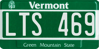 VT license plate LTS469