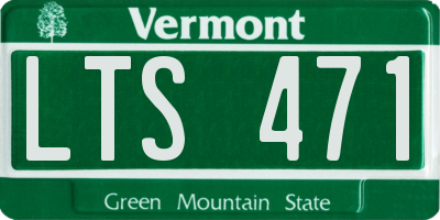 VT license plate LTS471