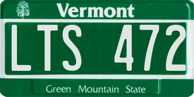 VT license plate LTS472