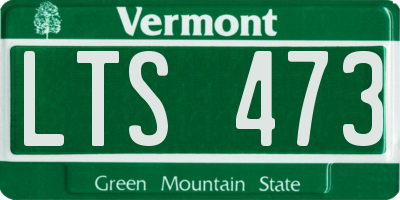 VT license plate LTS473