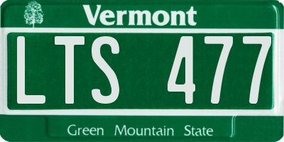 VT license plate LTS477