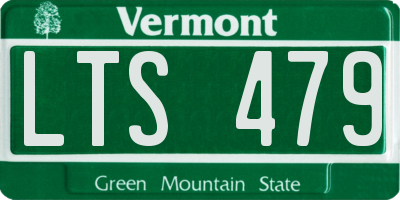 VT license plate LTS479