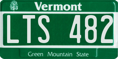VT license plate LTS482