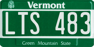 VT license plate LTS483