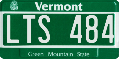 VT license plate LTS484