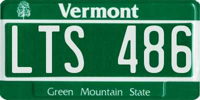 VT license plate LTS486