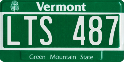 VT license plate LTS487