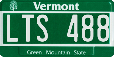 VT license plate LTS488