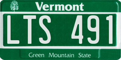 VT license plate LTS491