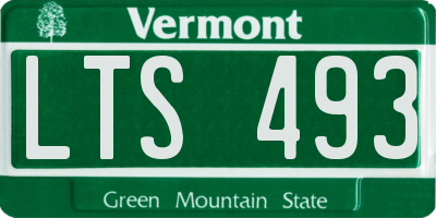 VT license plate LTS493