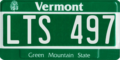 VT license plate LTS497