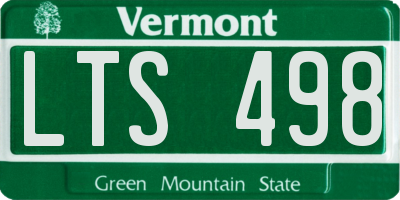 VT license plate LTS498