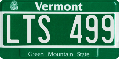 VT license plate LTS499