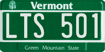 VT license plate LTS501