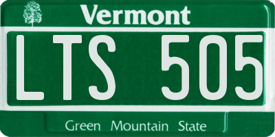 VT license plate LTS505
