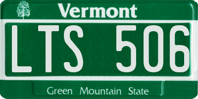 VT license plate LTS506