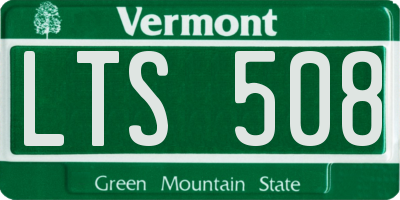 VT license plate LTS508