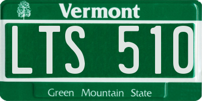 VT license plate LTS510